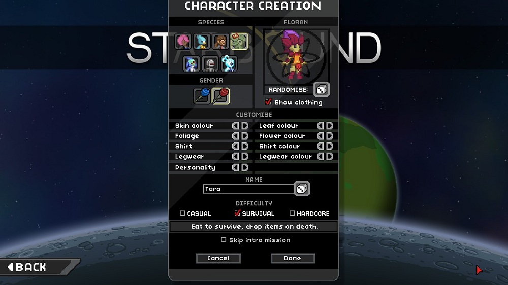 Starbound character editor mod