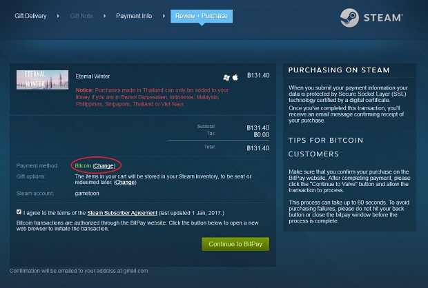 buy btc with steam